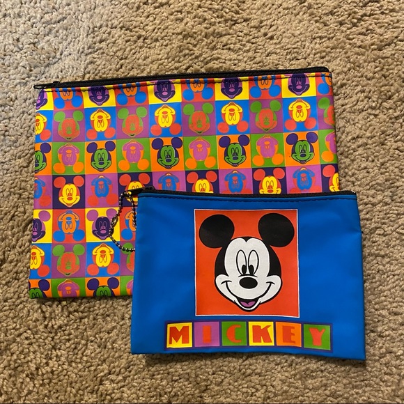 Disney Handbags - 💰VTG 90’s Mickey Mouse pouches💰